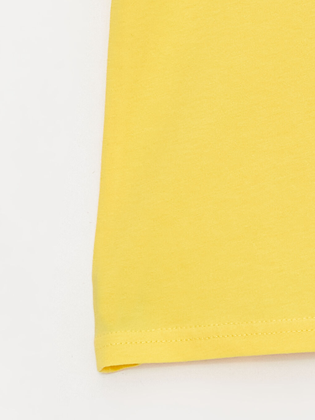 Sarı Bisiklet Yaka Basic Kısa Kollu Erkek Çocuk Tişört-2