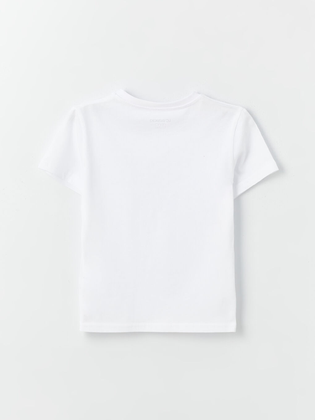 Beyaz Bisiklet Yaka Basic Kısa Kollu Erkek Çocuk Tişört-1