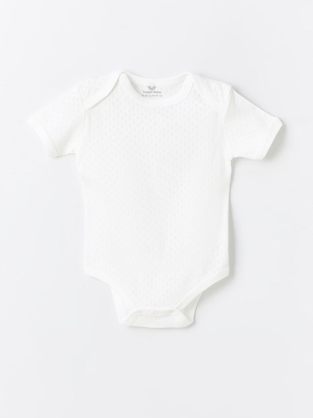 Ekru Bisiklet Yaka Erkek Bebek Çıtçıtlı Bodysuit 3'lü-1