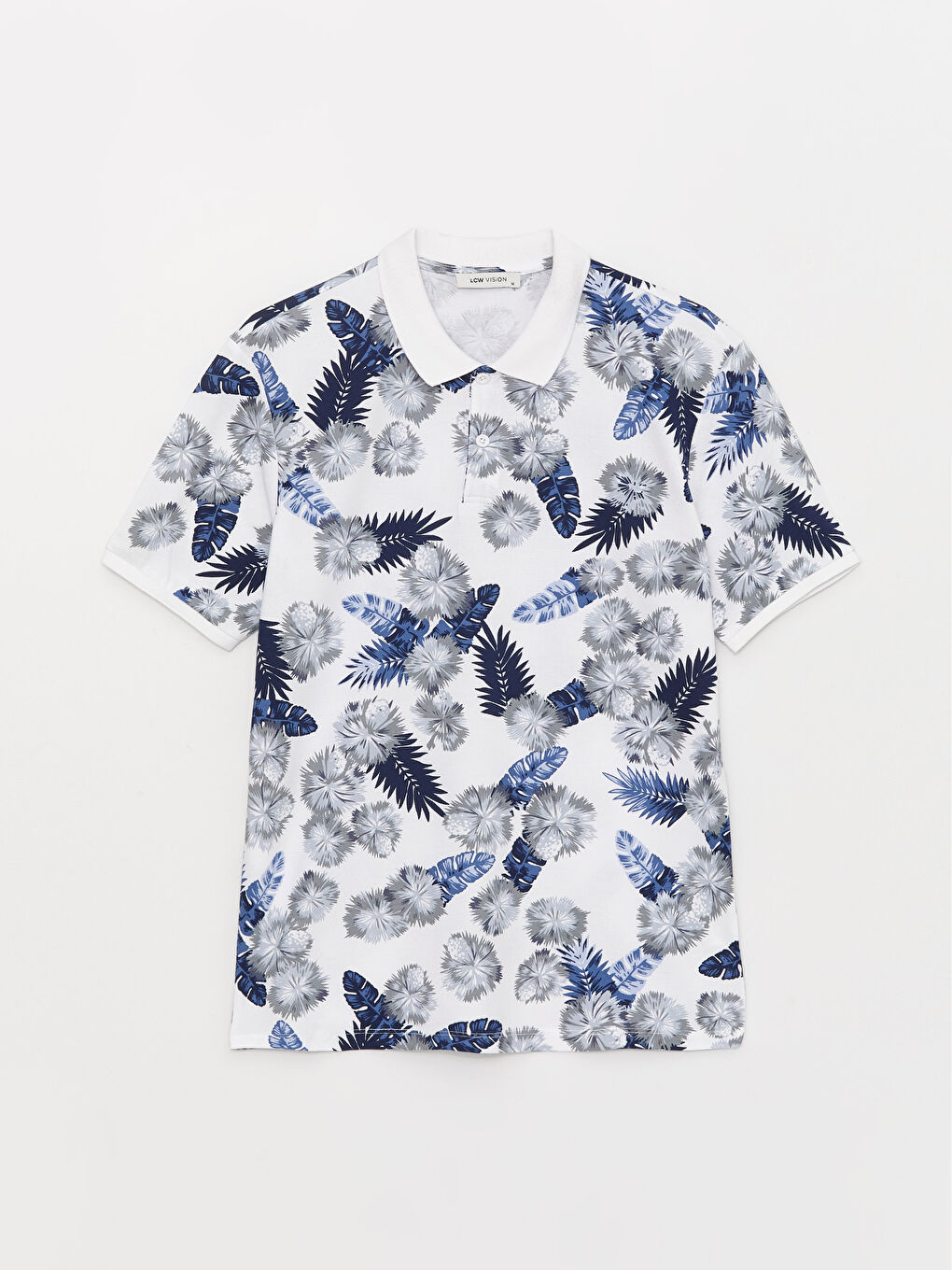 Polo Neck Short Sleeve Patterned Pique Men's T-Shirt -S59327Z8-LU7