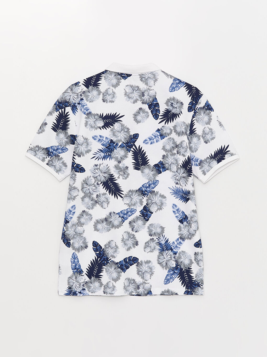 Polo Neck Short Sleeve Patterned Pique Men's T-Shirt -S59327Z8-LU7