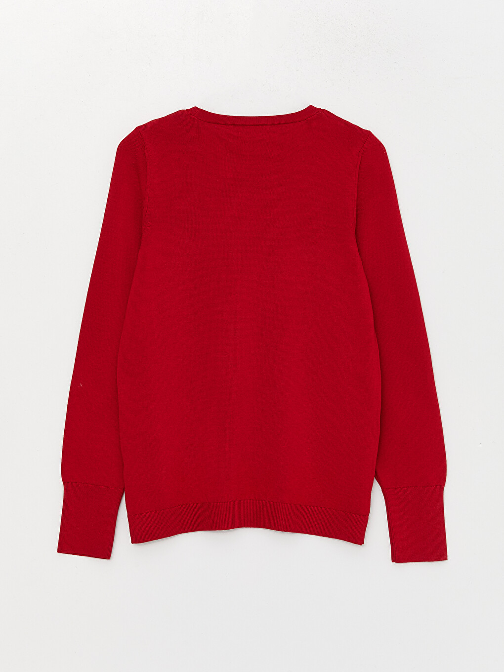 Crew Neck Plain Long Sleeve Women's Knitwear Sweater-6