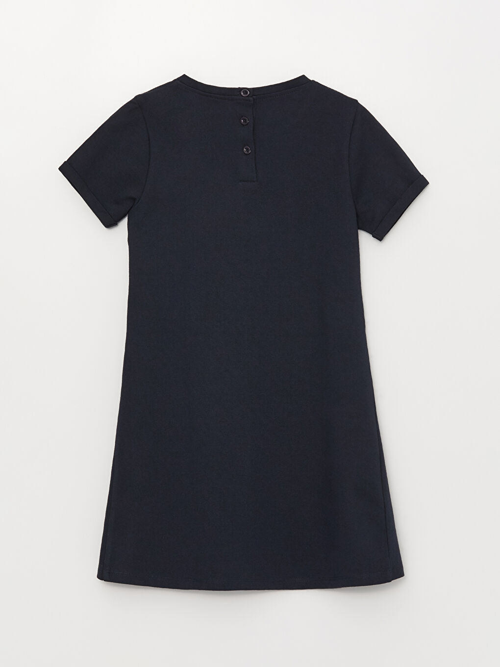 LCW Kids Crew Neck Short Sleeve Girls' Dress -W20642Z4-HRC