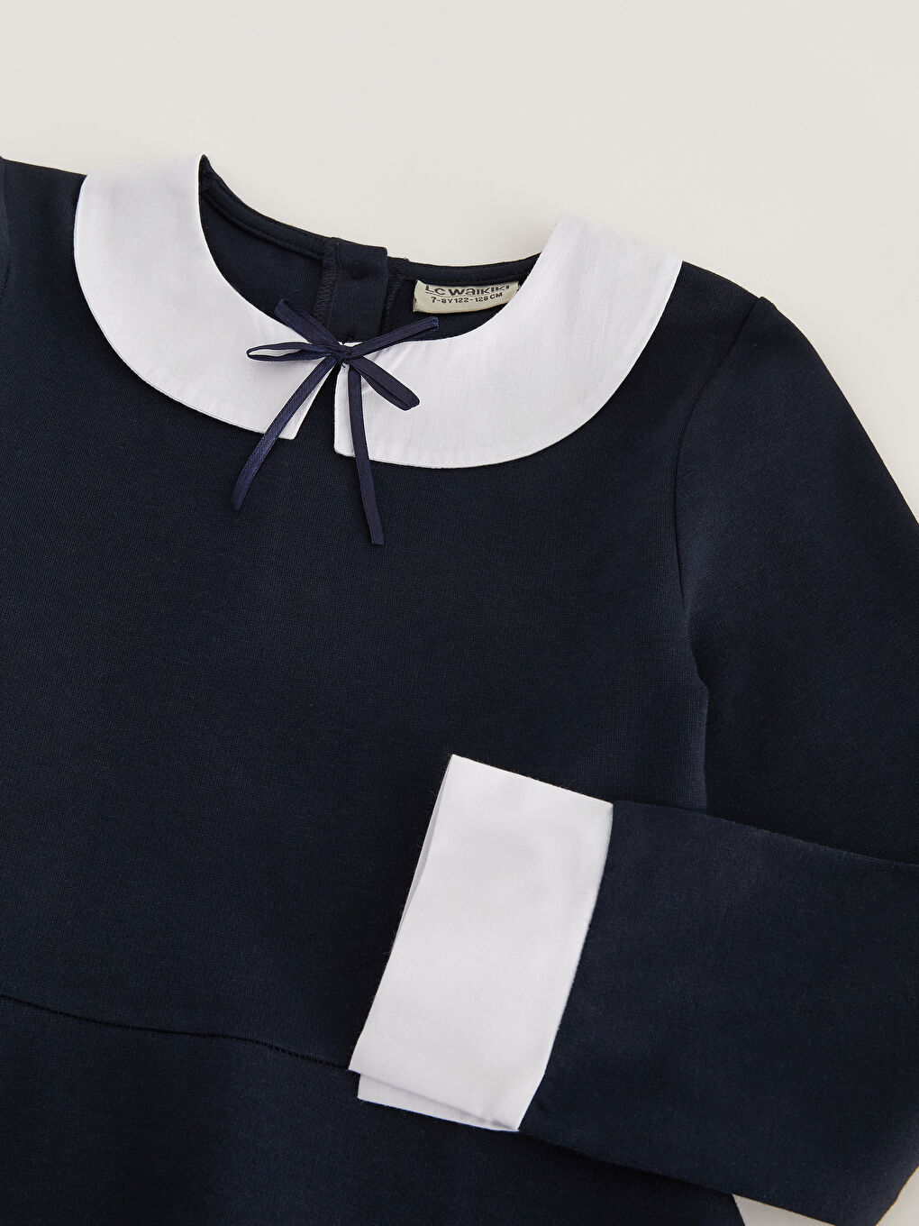 LCW Kids Baby Collar Basic Long Sleeve Girls Dress -W20645Z4-HRC