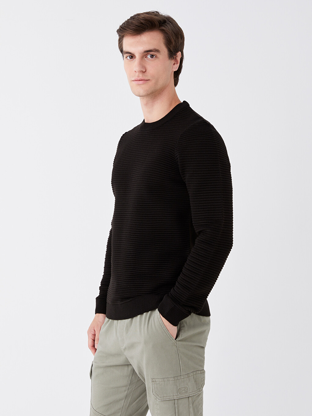 Crew Neck Men's Knitwear Sweater-2