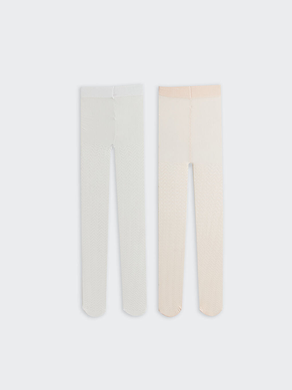 Pembe Beli Lastikli Basic Kız Bebek Külotlu Çorap 2'li