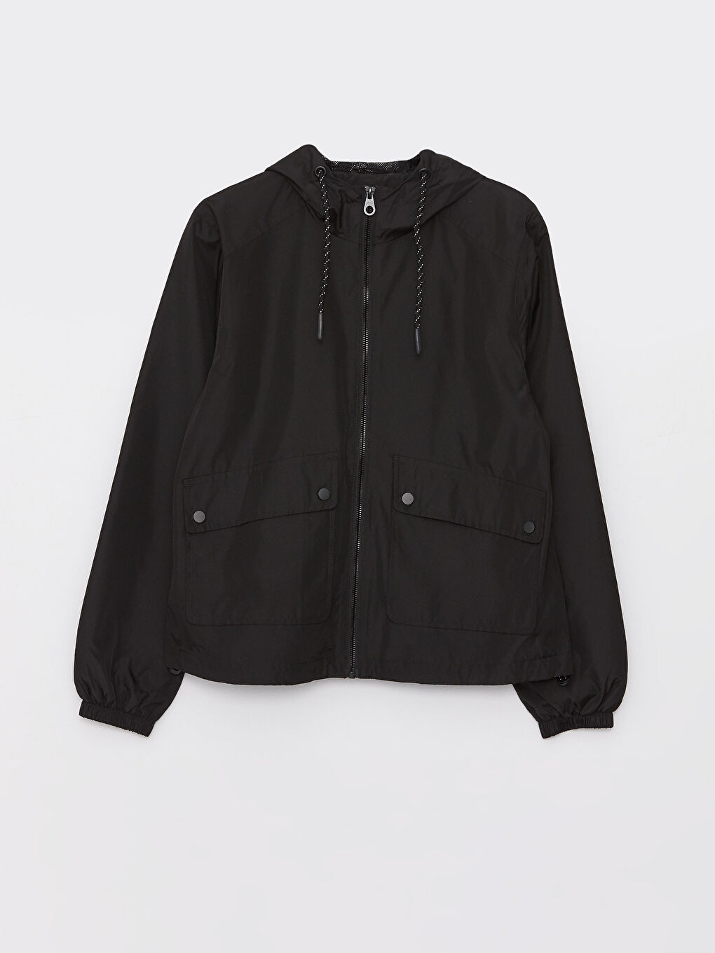 Women's Hooded Plain Raincoat-6