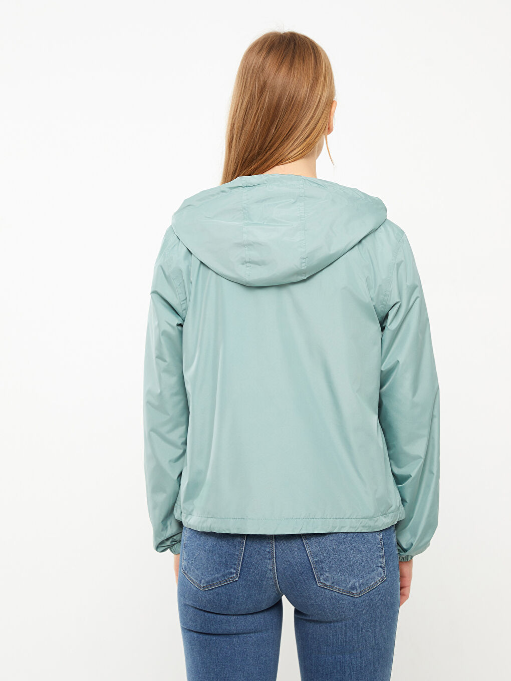LCW Vision Women's Hooded Plain Raincoat -W30070Z8-V2S