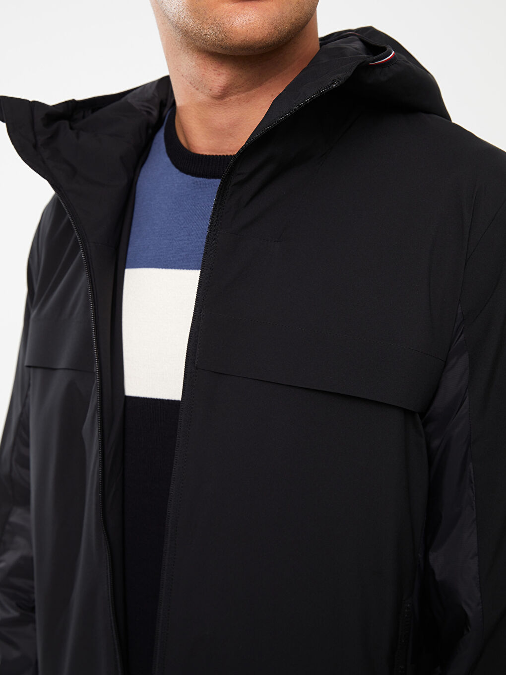 Standard Fit Hooded Men's Coat-3