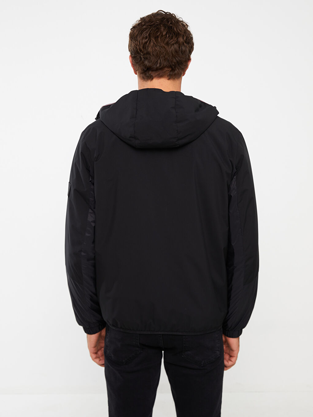Standard Fit Hooded Men's Coat-5