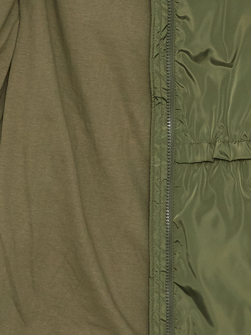 Haki Kapüşonlu Basic Kız Çocuk Mont-2