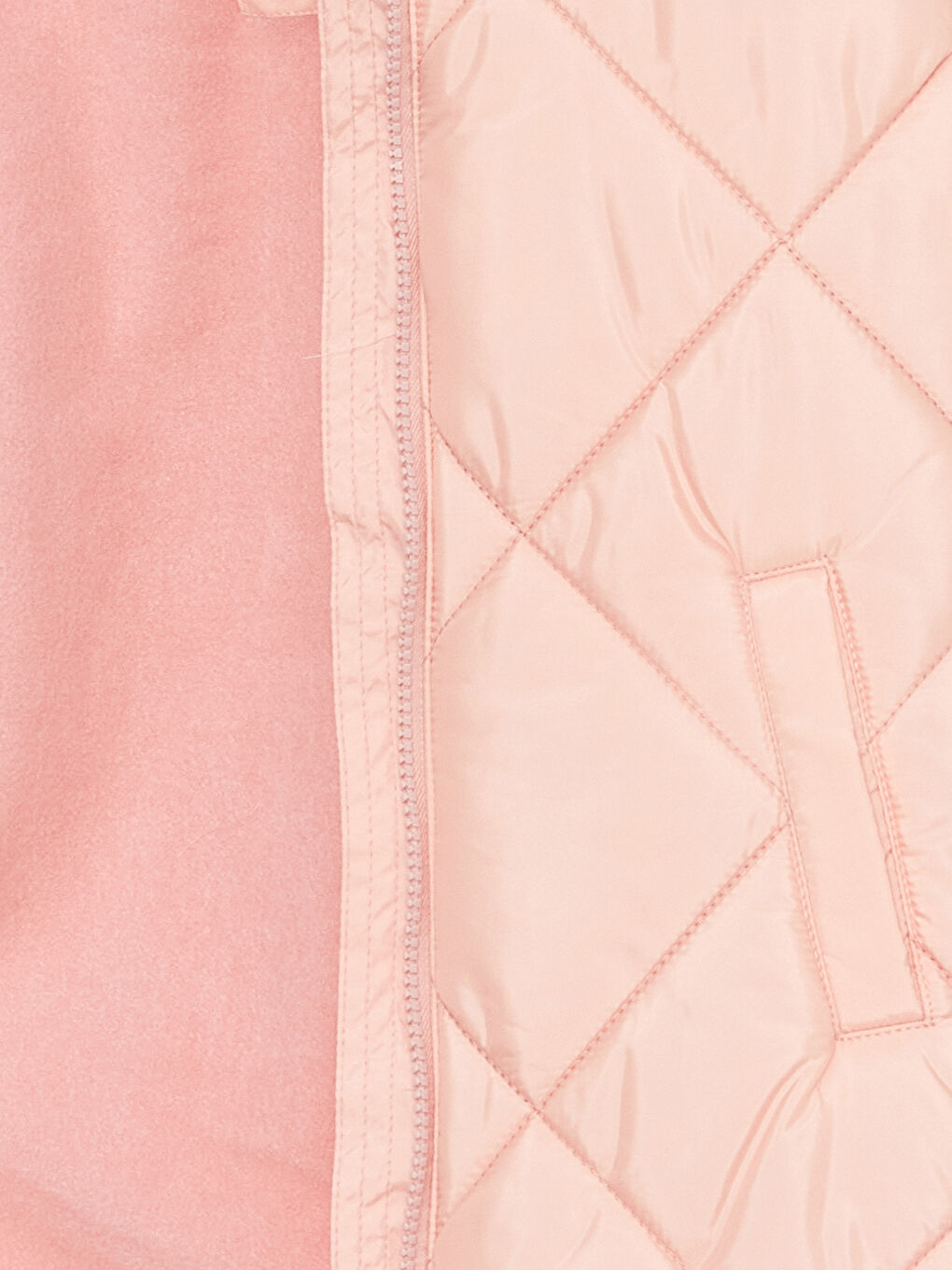 Pembe Kapüşonlu Kapitone Kız Çocuk Mont-2