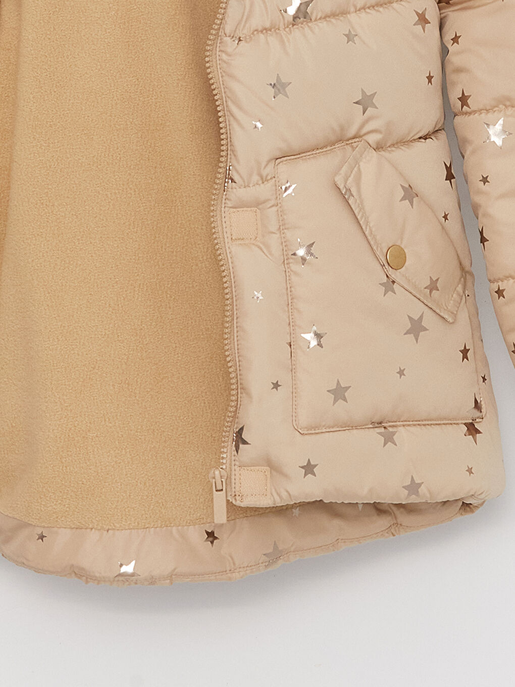 Bedruckter Mädchenmantel mit Kapuze-1