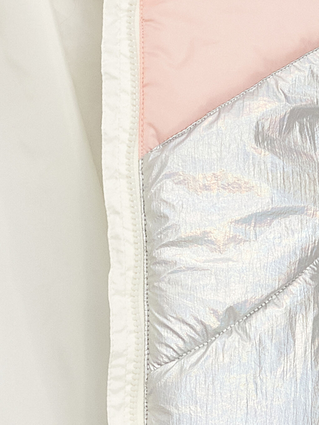 Hooded Color Block Girl Inflatable Coat-2