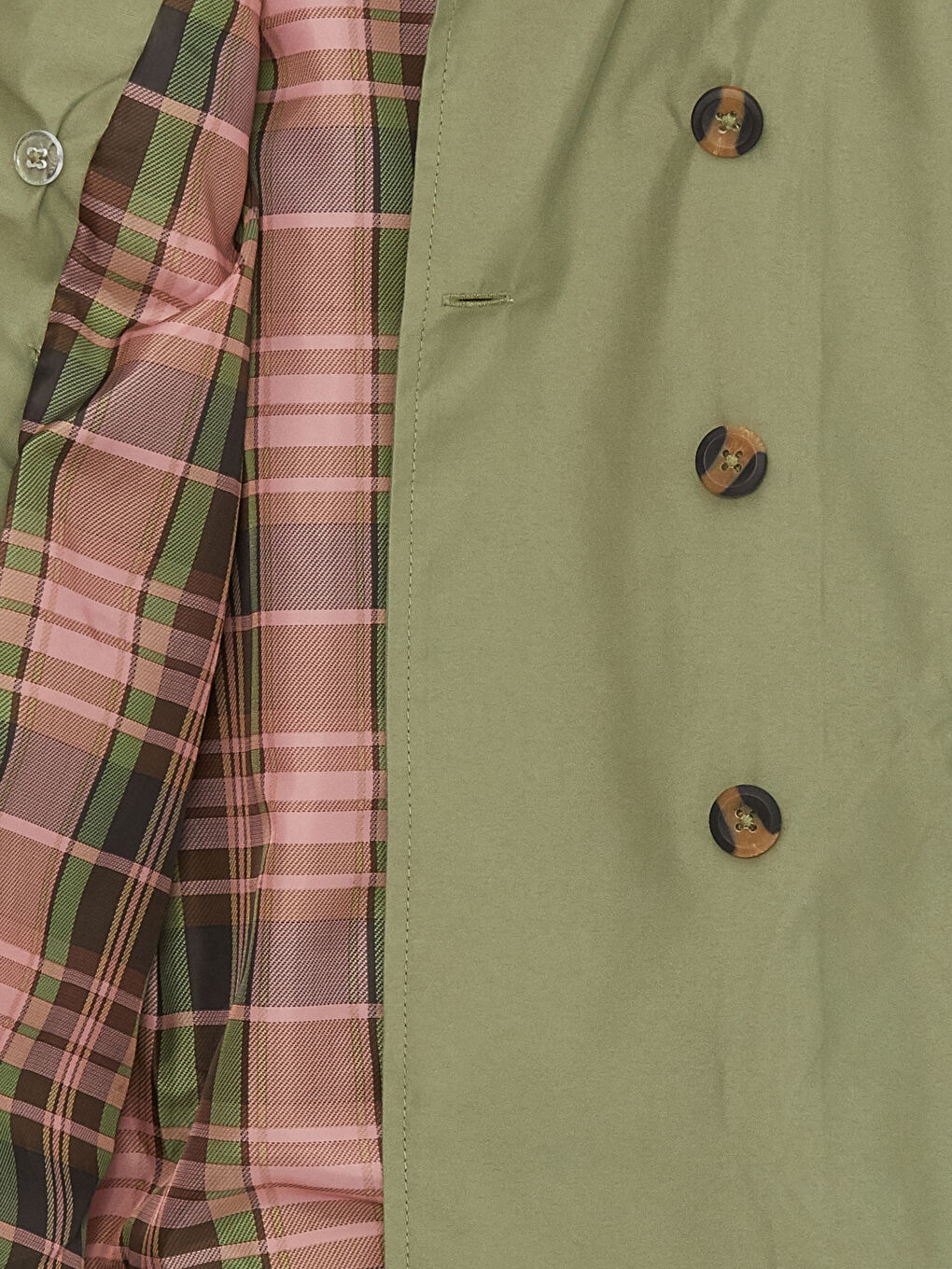 Hooded Basic Girls' Trench Coat-2