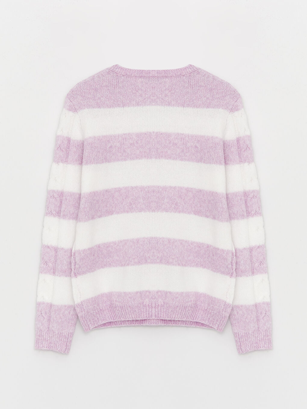 Crew Neck Color Block Long Sleeve Women's Knitwear Sweater-6