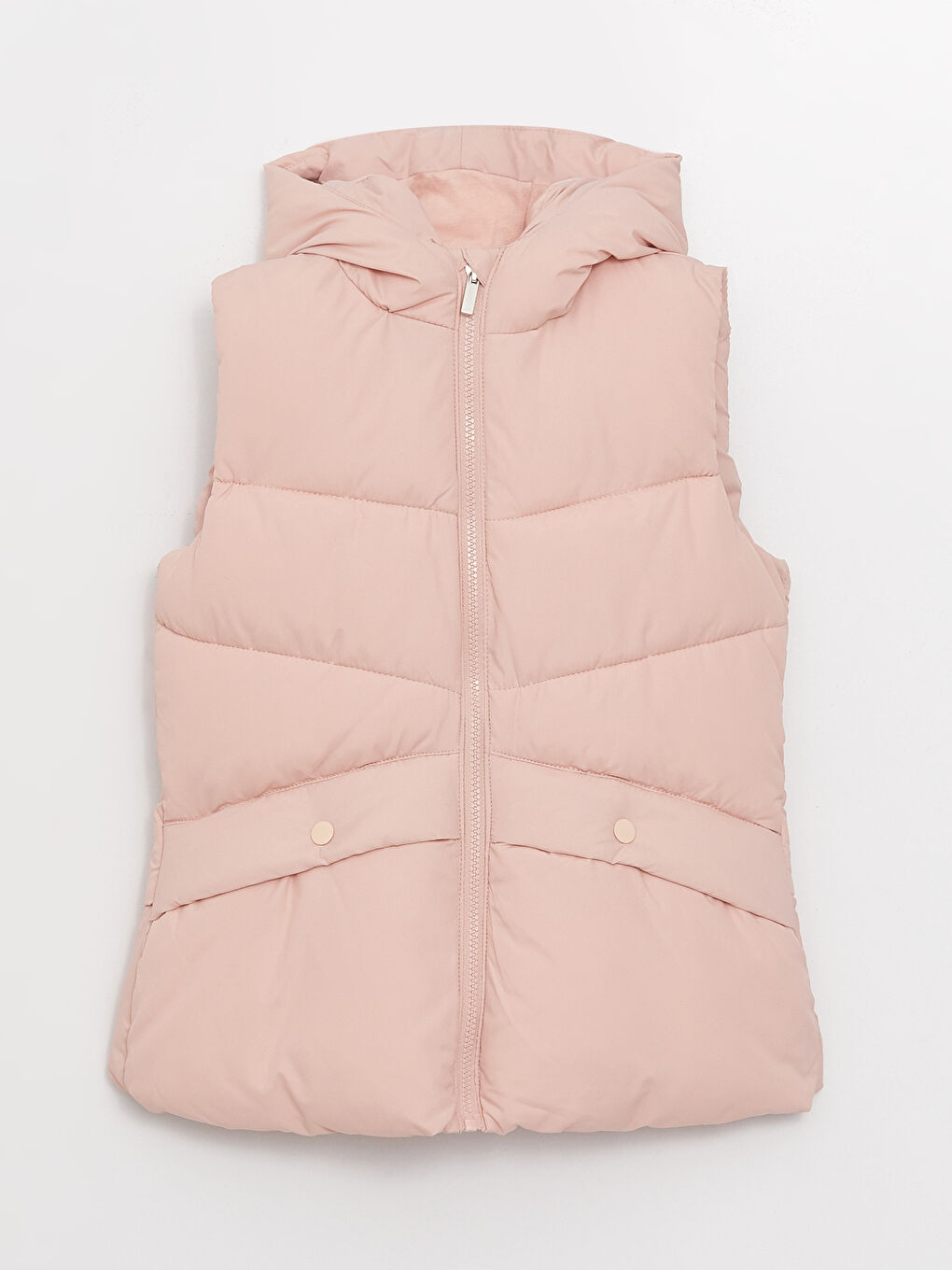 Қыздарға арналған капюшонды пуховик жилет