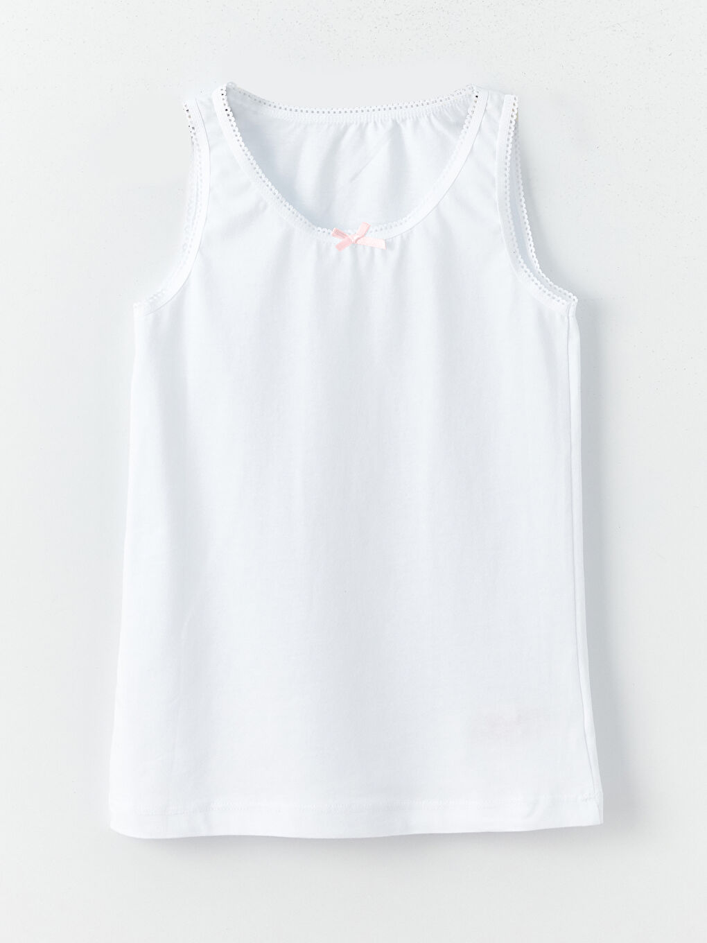 فيست أساسي بياقة دائرية للبنات - مجموعة من 2-1