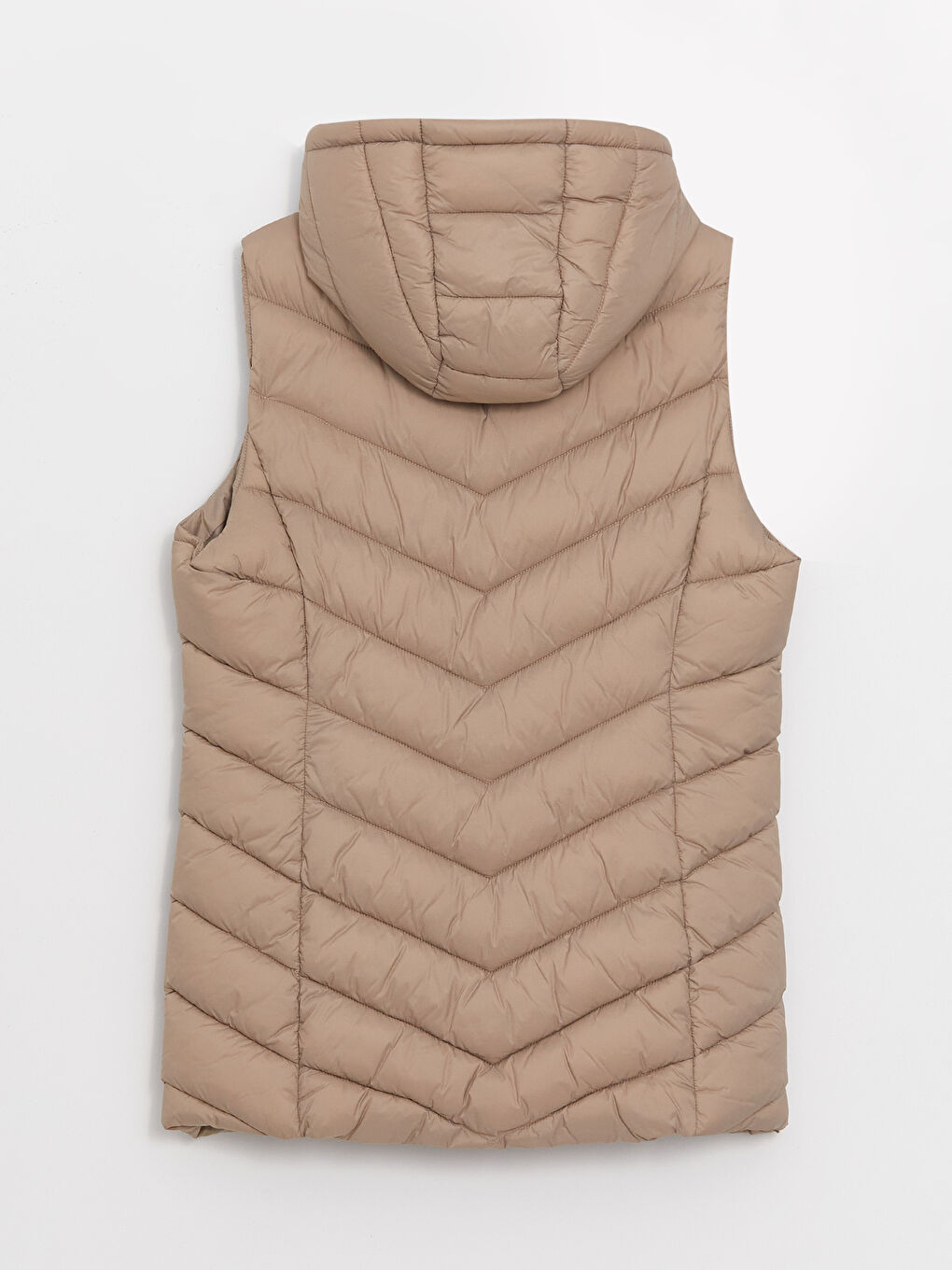 Women's Hooded Plain Puffer Gilet-7