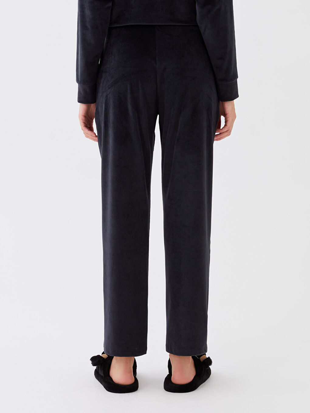 LCW DREAM Pyjama-Hosen für Damen aus Samt mit elastischem Bund -W30243Z8-CVL