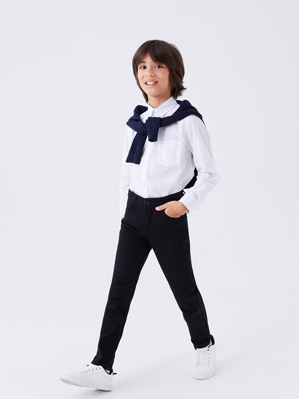 Boys' Trousers with Adjustable Elastic Waist
