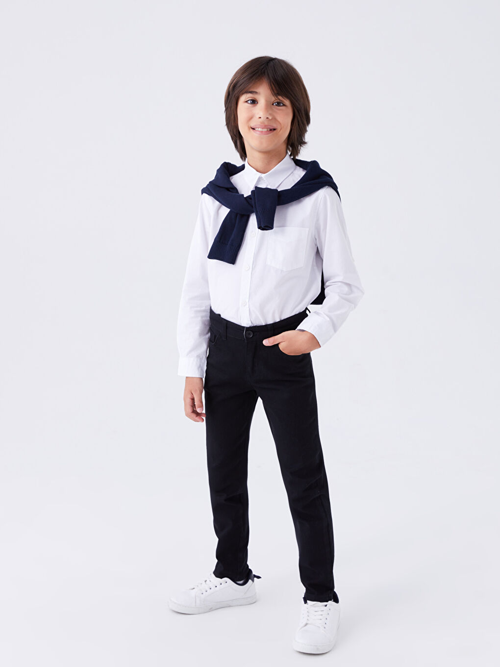 Boys' Trousers with Adjustable Elastic Waist-1