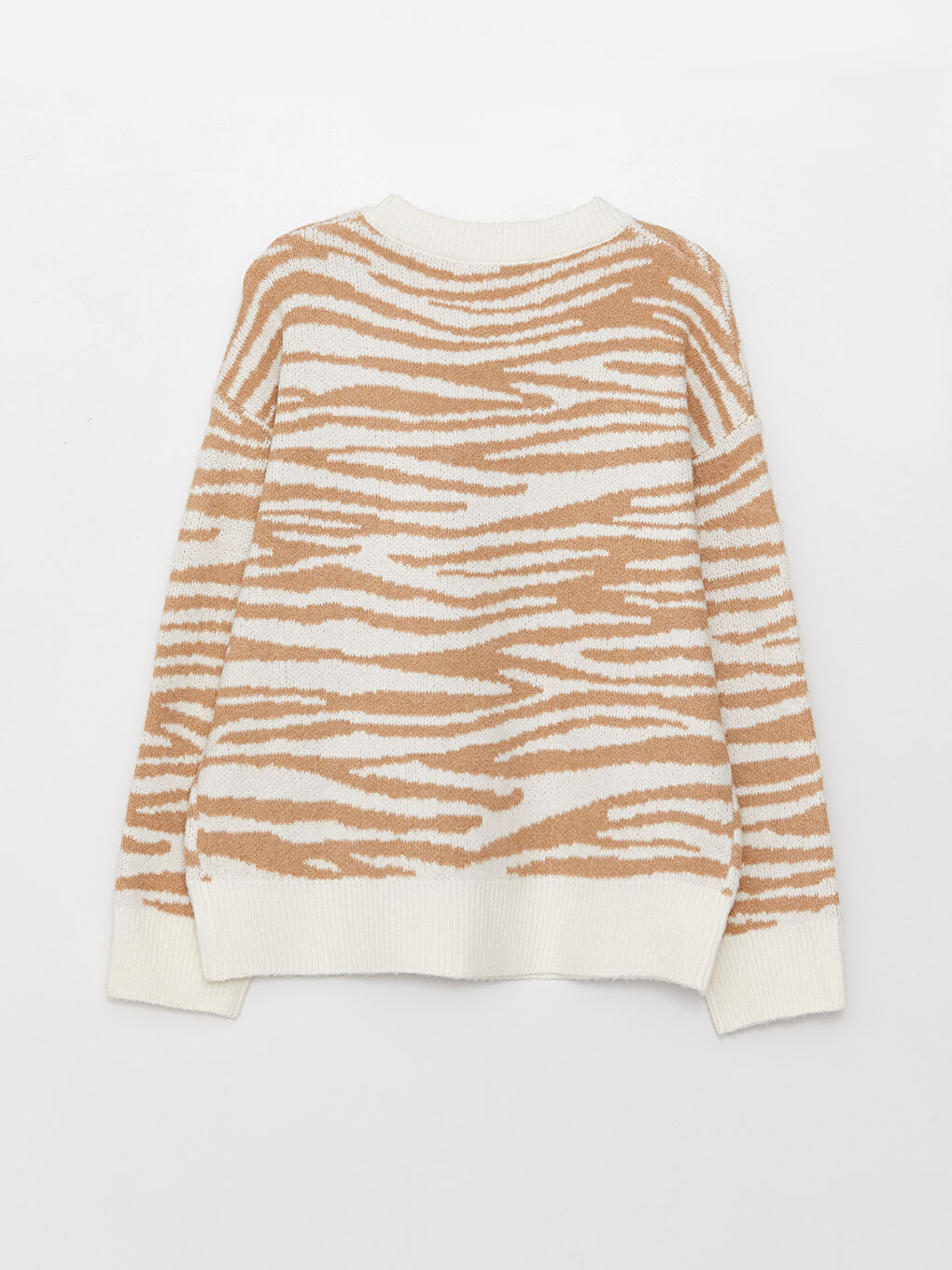 LCWAIKIKI Basic Crew Neck Patterned Long Sleeve Women's Knitwear Sweater -W30286Z8-LKM