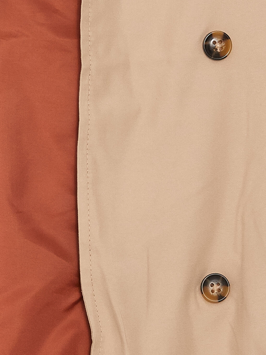 Bej Kapüşonlu Uzun Kollu Basic Kız Bebek Trençkot-2