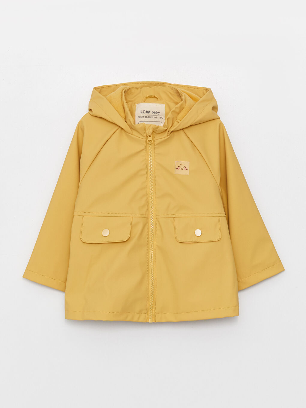 Hooded Long Sleeve Baby Girl Raincoat