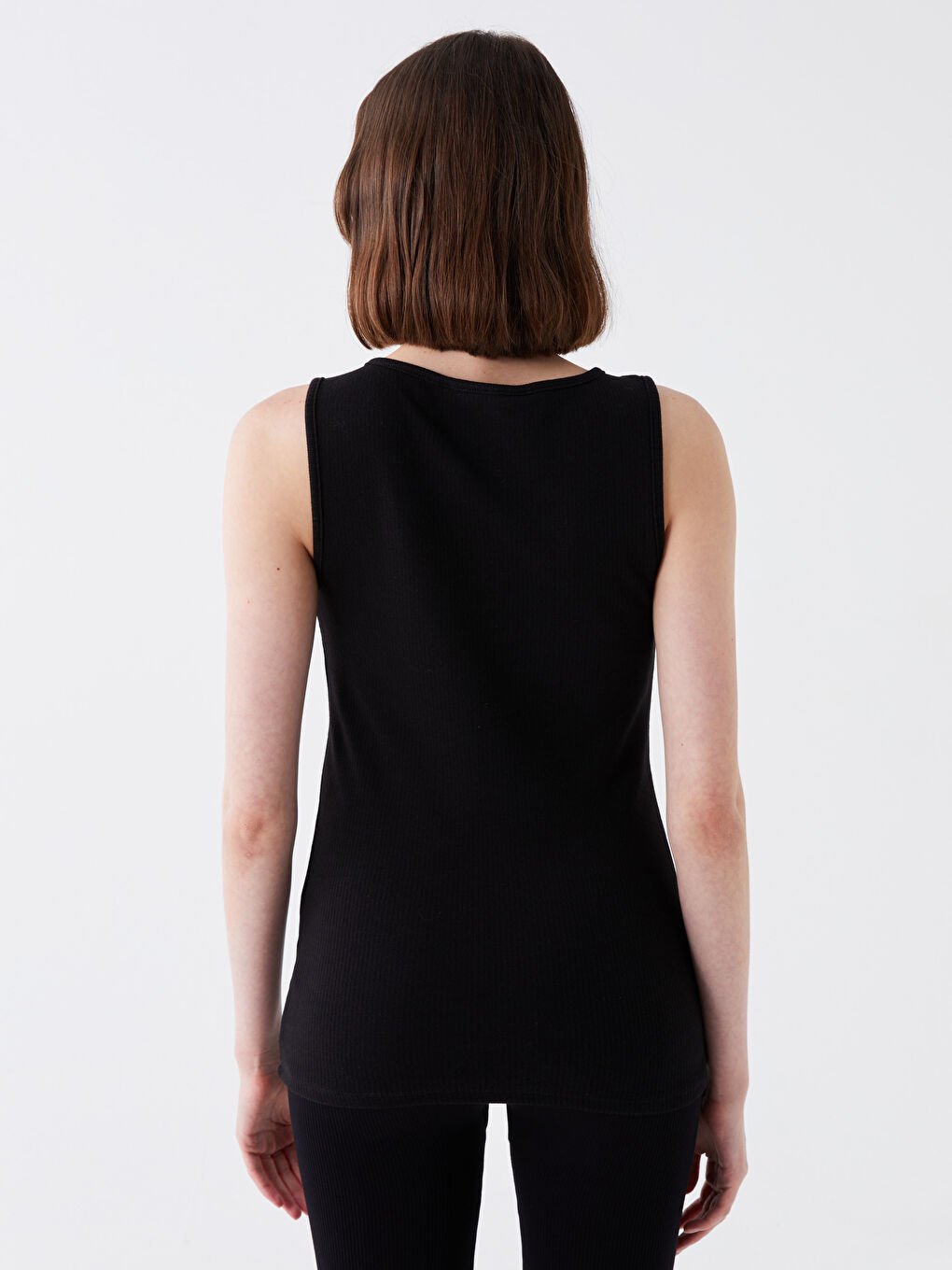 Women's Crew Neck Plain Tank Top-4