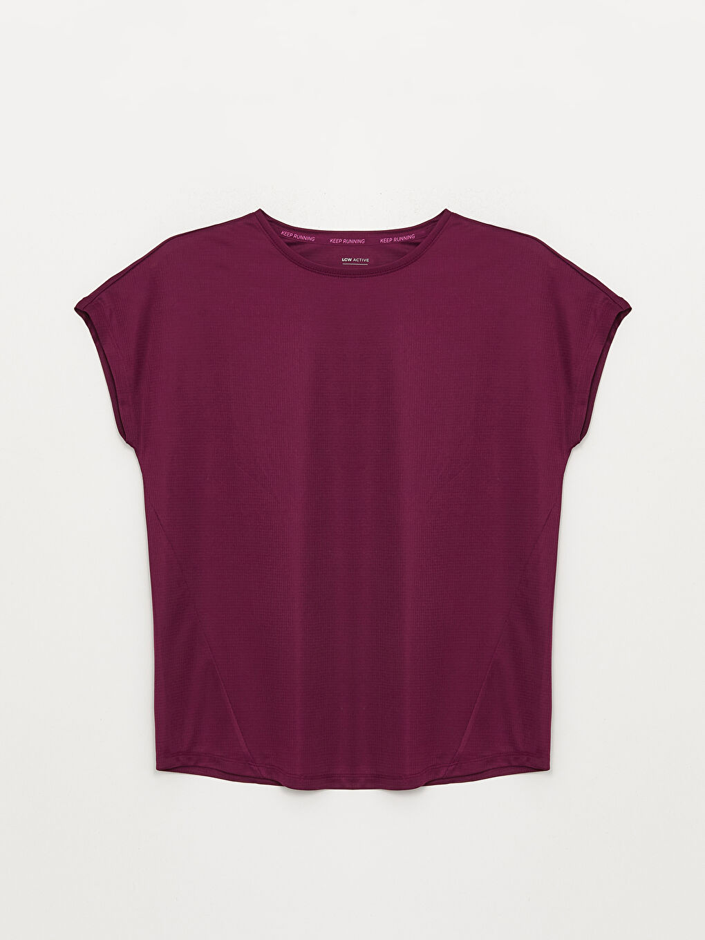 تي شيرت نساء كم قصير بسيط كول مدور-5