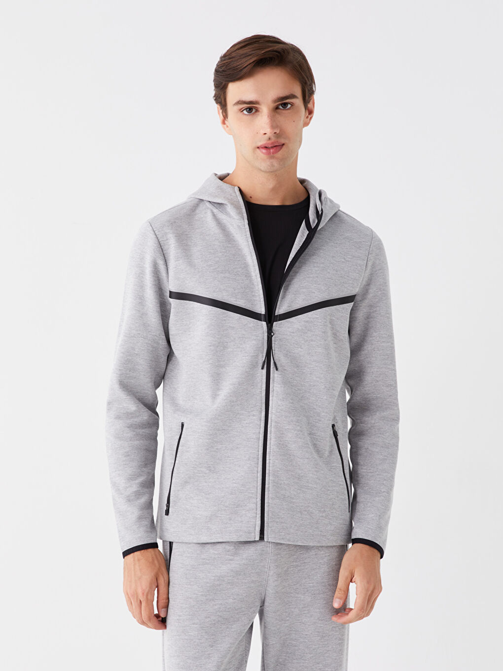 XSIDE ACTIVE Kapüşonlu Uzun Kollu Erkek Spor Hırka -W30439Z8-EEY