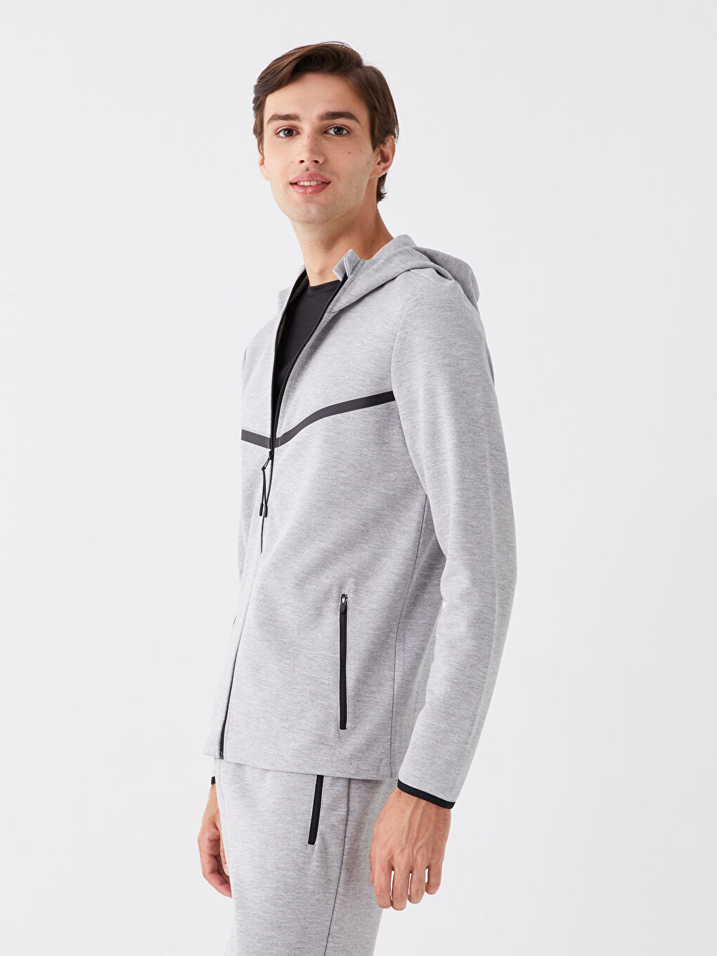 XSIDE ACTIVE Kapüşonlu Uzun Kollu Erkek Spor Hırka -W30439Z8-EEY