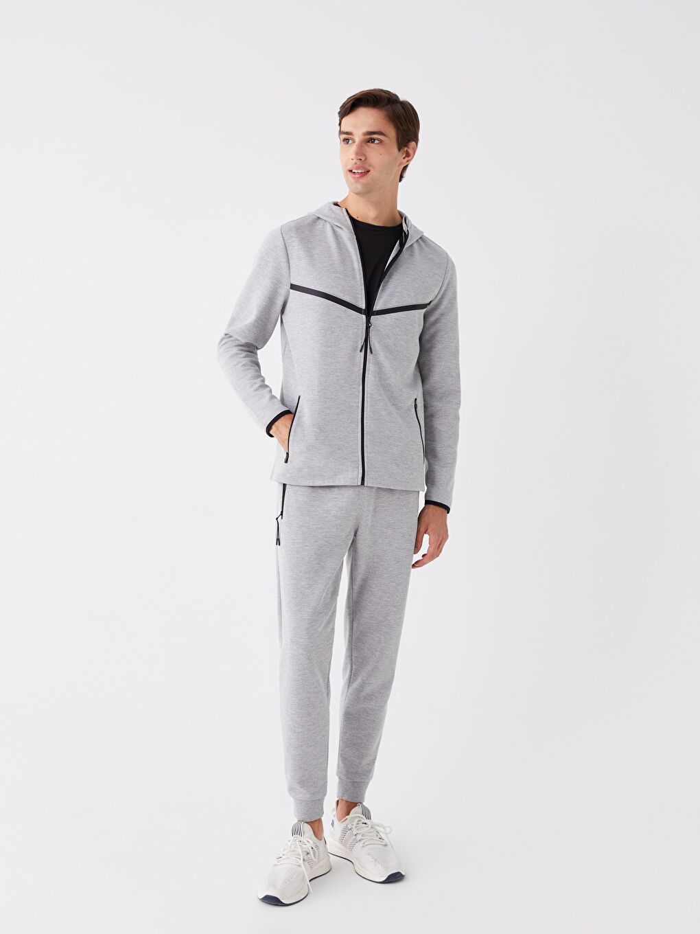 XSIDE ACTIVE Kapüşonlu Uzun Kollu Erkek Spor Hırka -W30439Z8-EEY