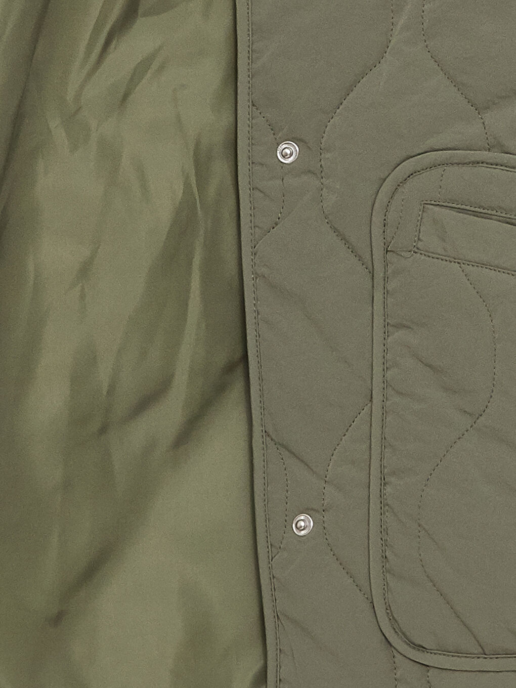 Crew Neck Self-Patterned Women's Puffer Coat-8