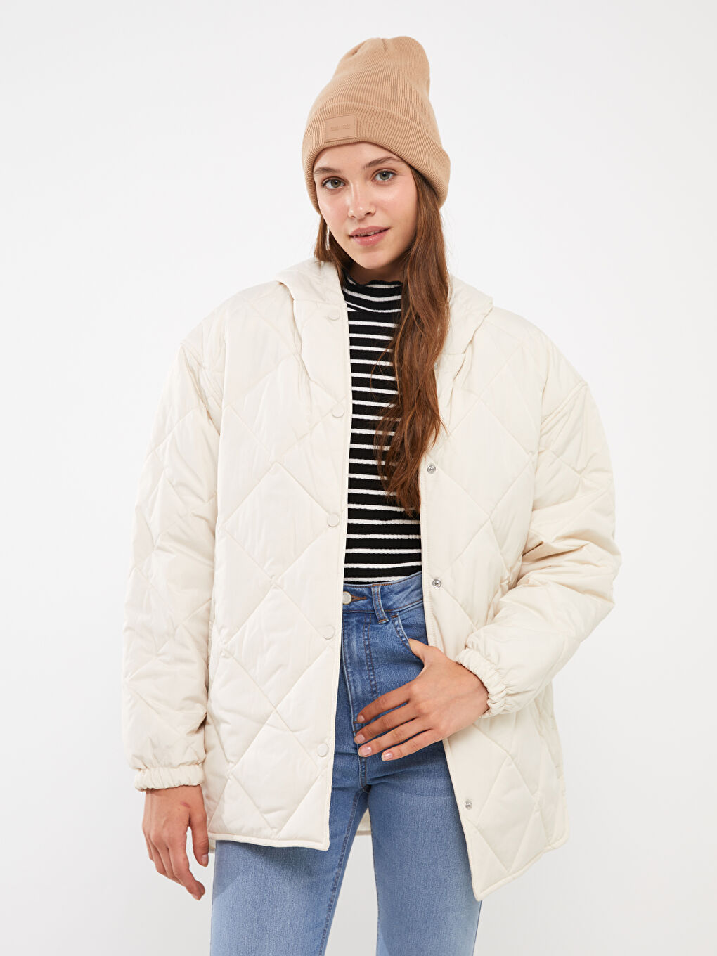 Hooded Quilted Women's Puffer Coat