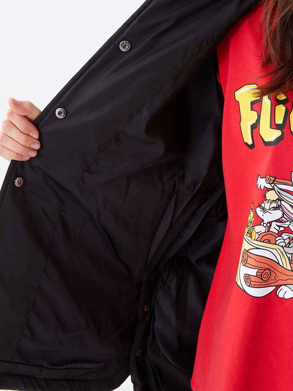 Стёганый пуховик с капюшоном для женщин-4