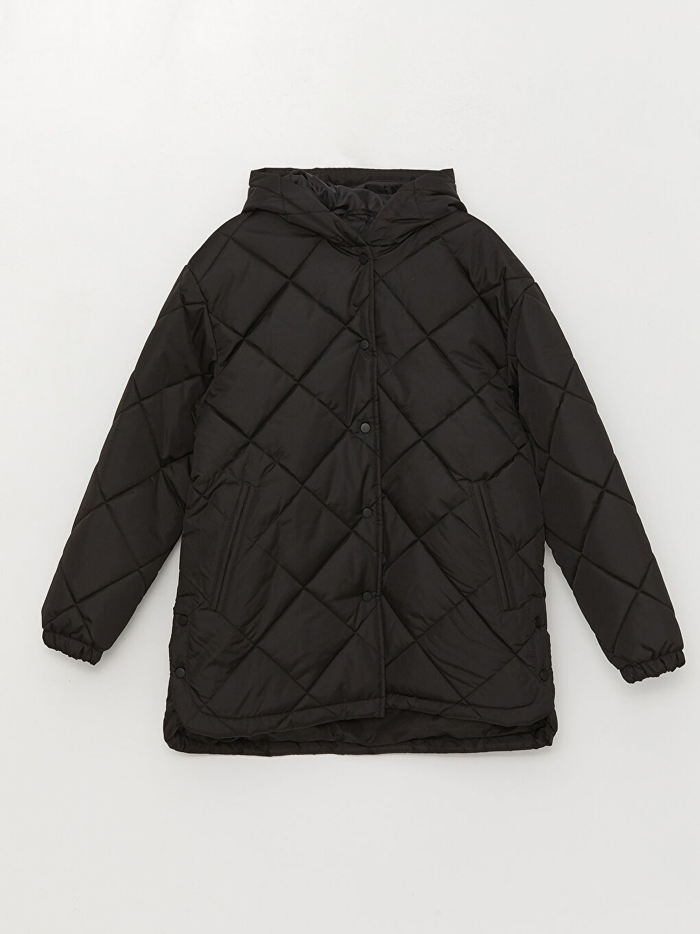 Стёганый пуховик с капюшоном для женщин-6