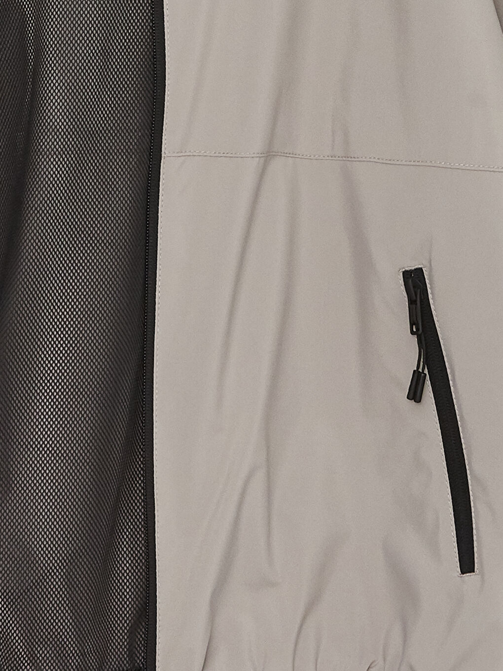 Bej Standart Kalıp Kapüşonlu Erkek Yağmurluk-8