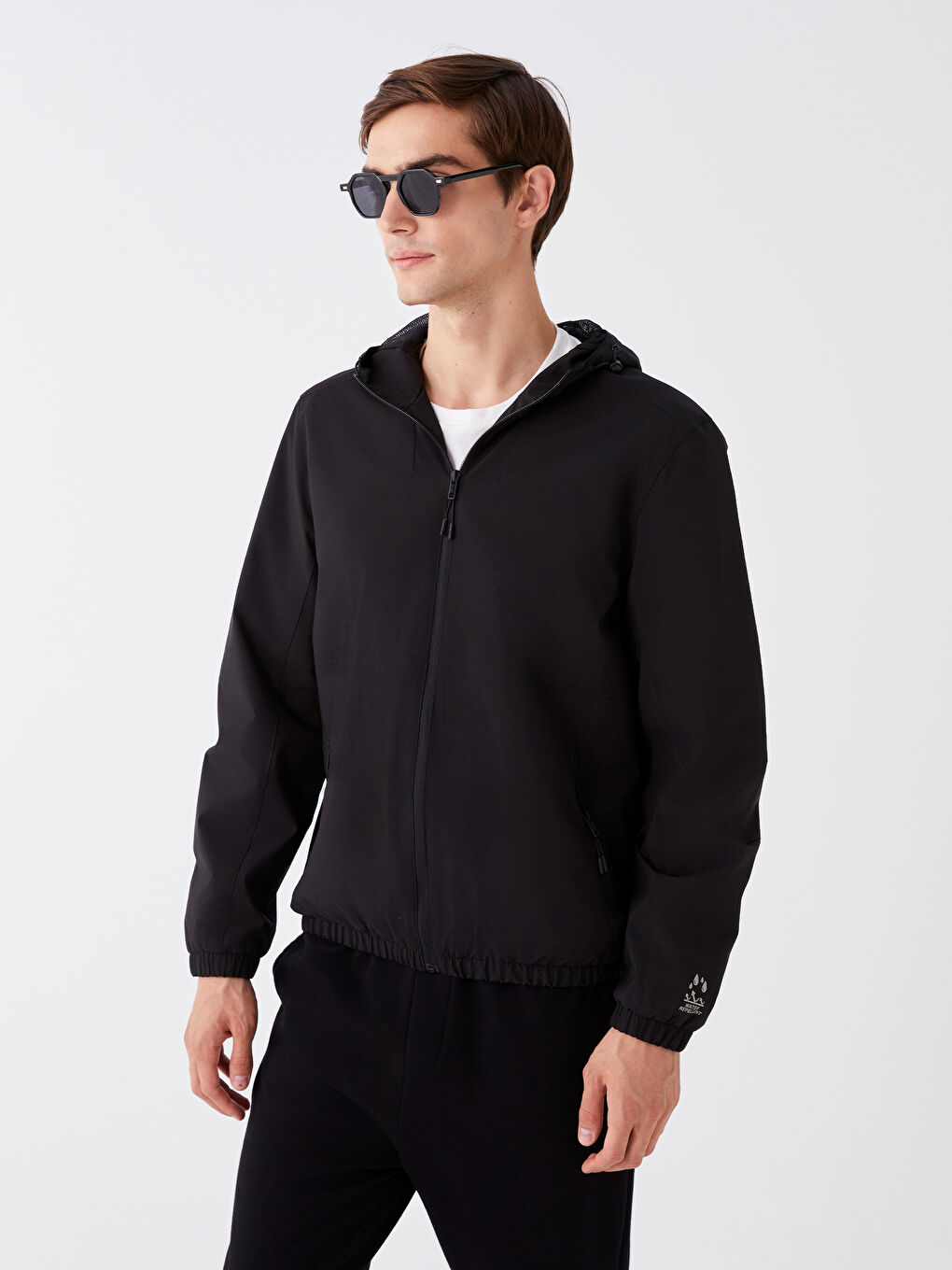 Regular Fit Hooded Men's Raincoat -W30471Z8-CVL