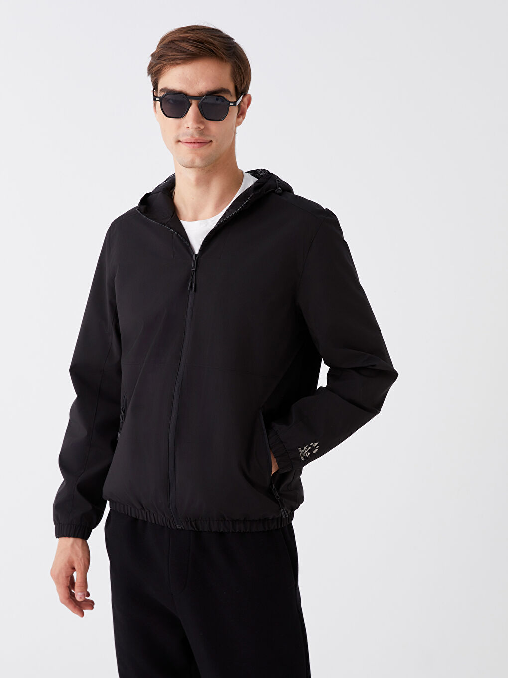 Regular Fit Hooded Men's Raincoat -W30471Z8-CVL