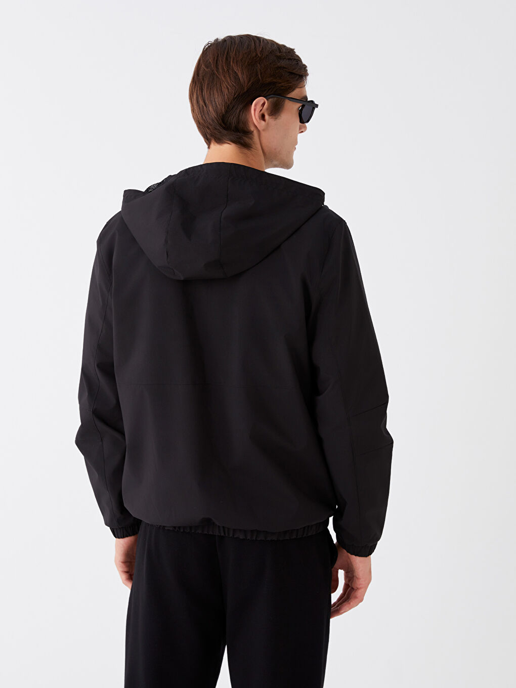 Regular Fit Hooded Men's Raincoat -W30471Z8-CVL