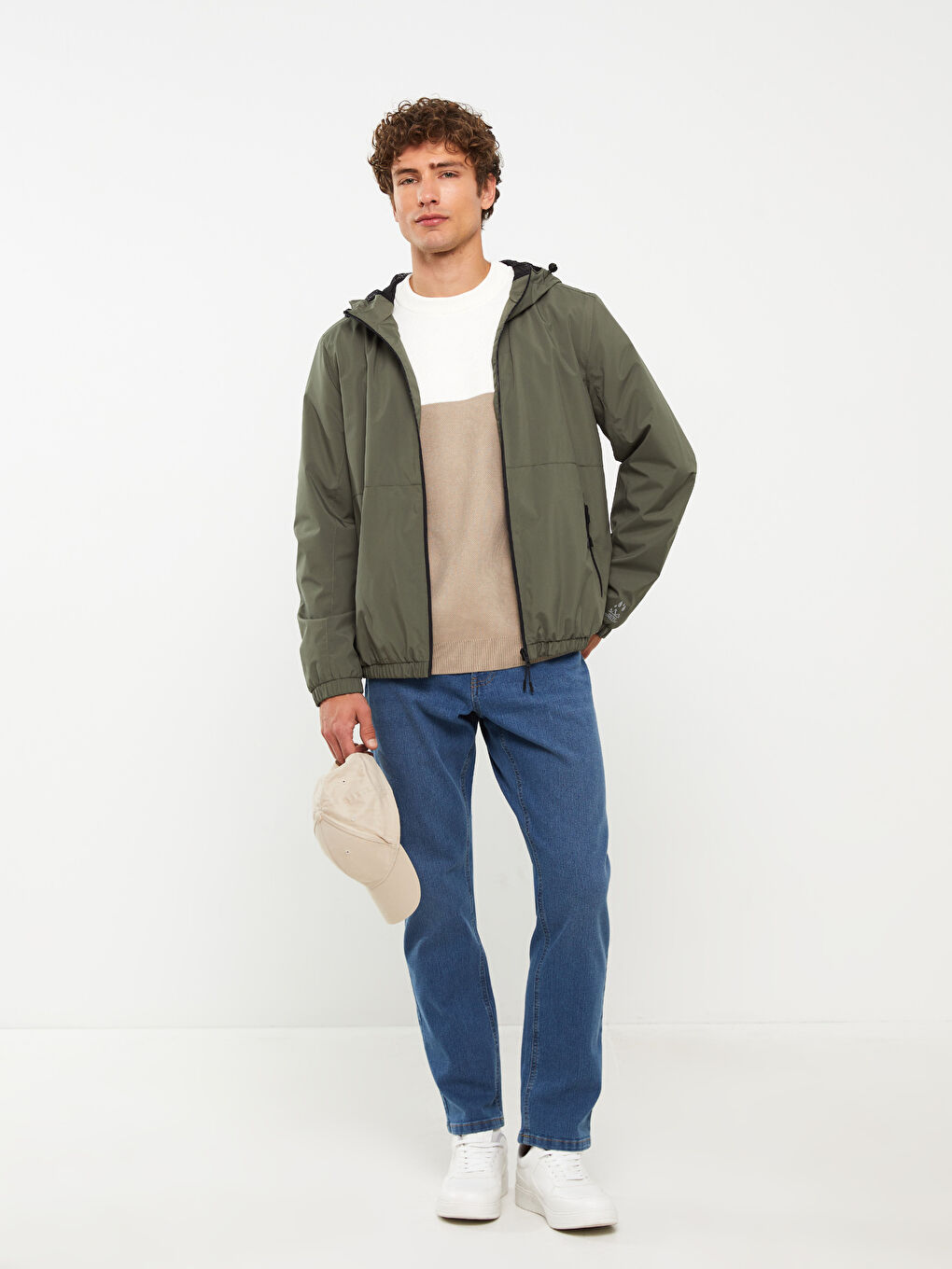 Дождевик с капюшоном стандартного кроя для мужчин-2