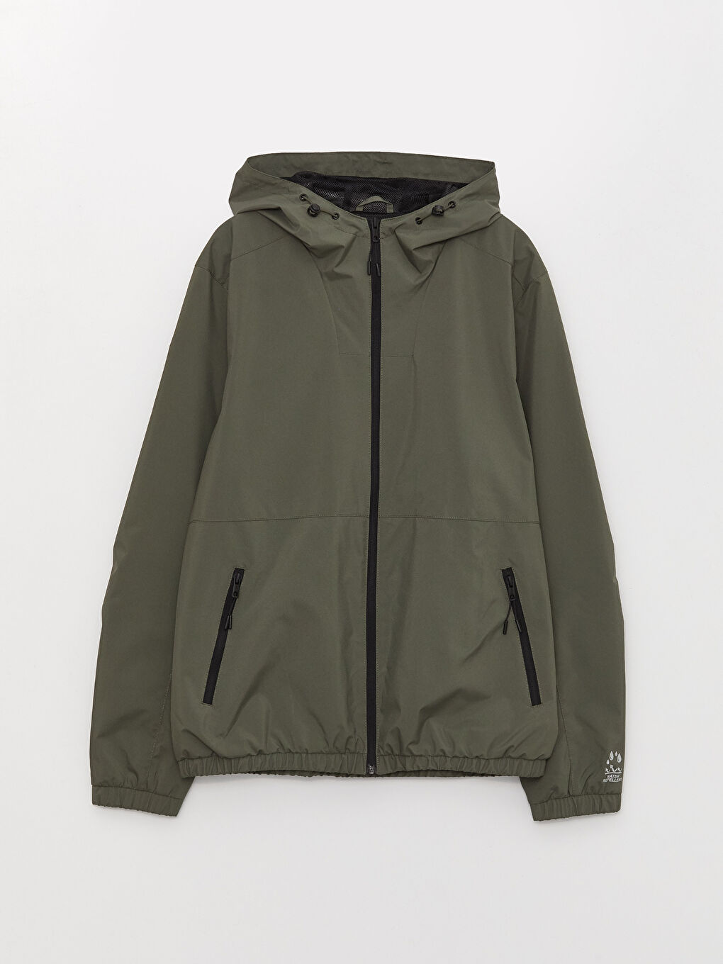 Дождевик с капюшоном стандартного кроя для мужчин-6