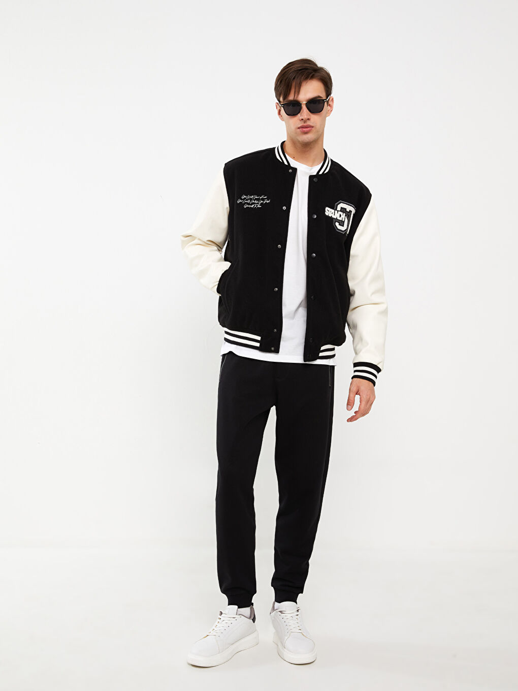 Standard Fit Long Sleeve Men's College Jacket-2