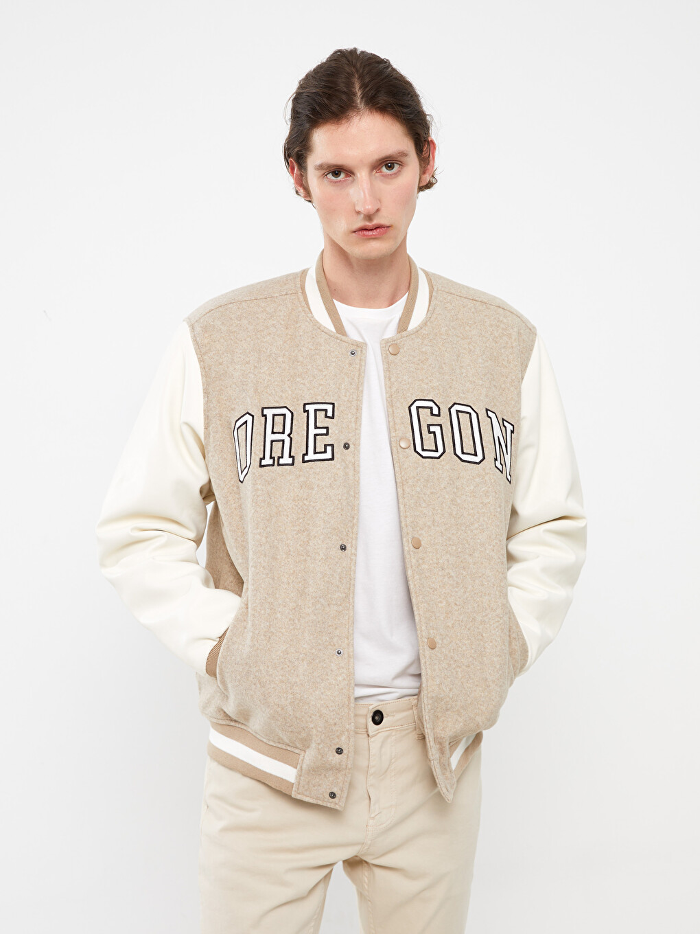 Standard Fit Long Sleeve Men's College Jacket