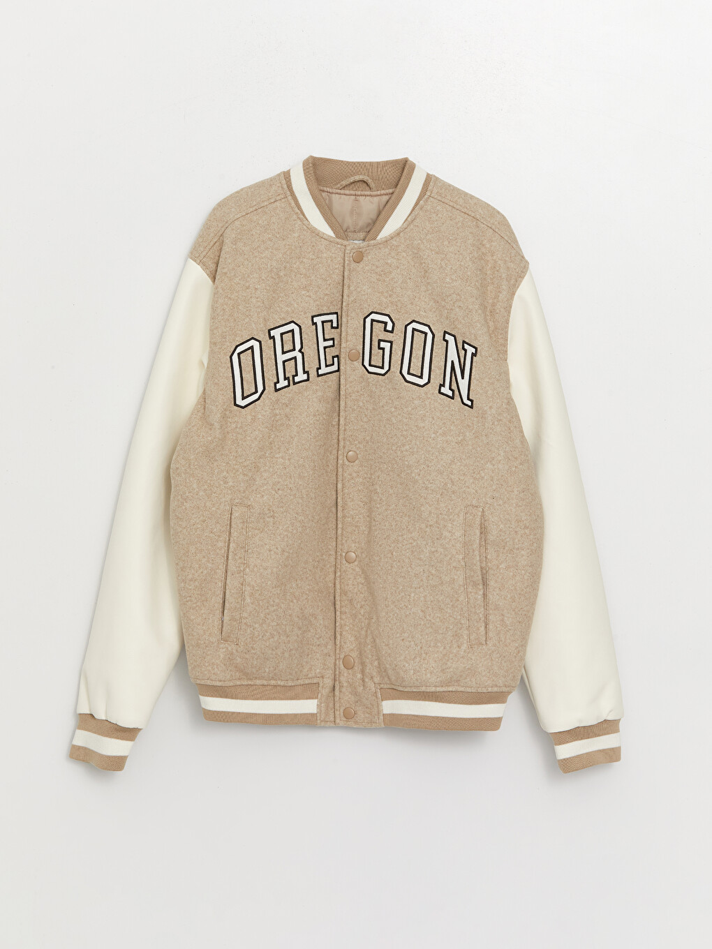 Standard Fit Long Sleeve Men's College Jacket-6