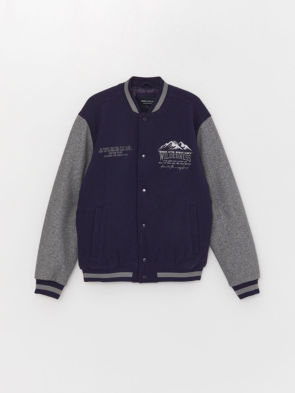 Мужской бомбер стандартного кроя с воротником колледж-6