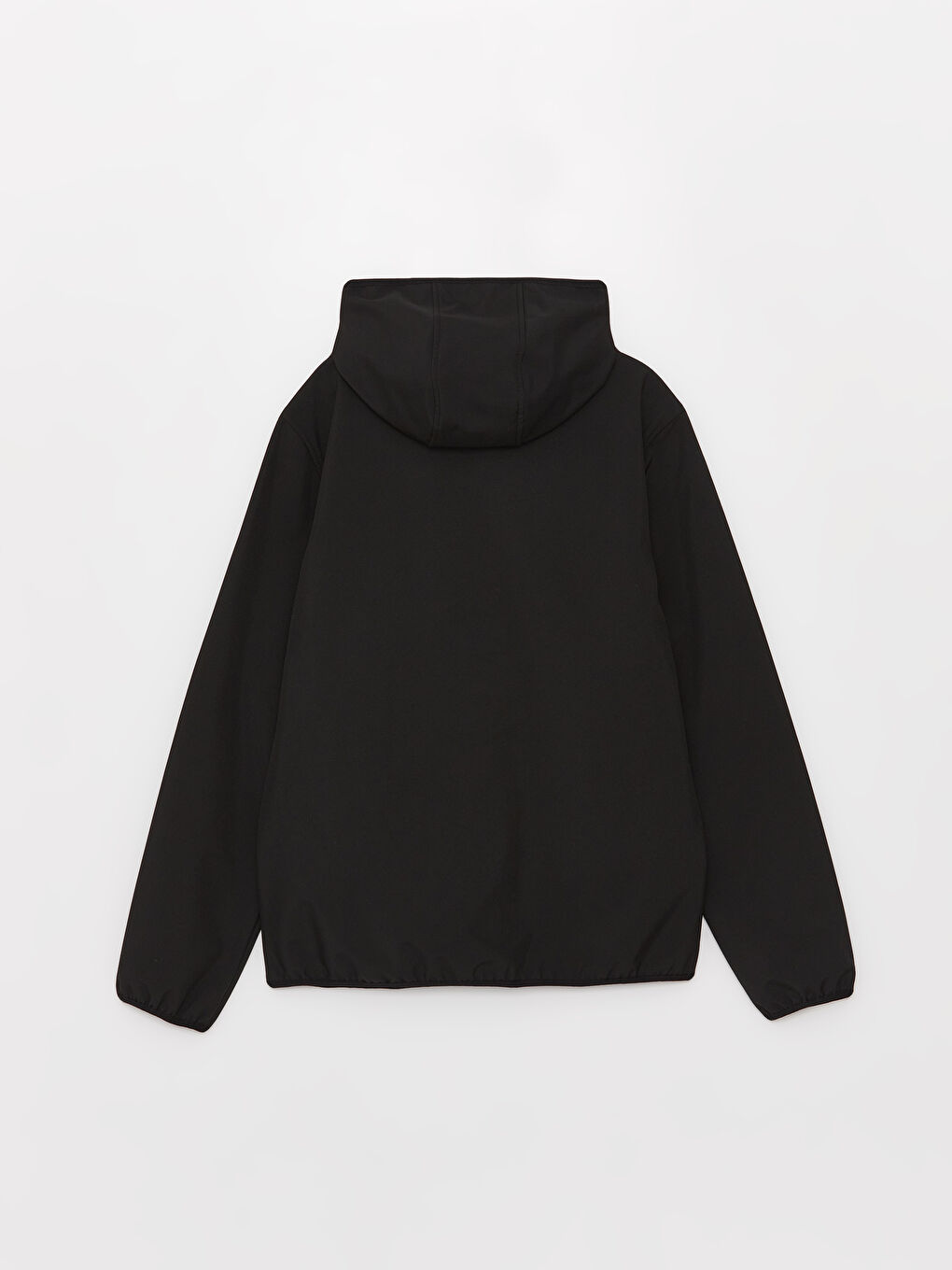 Siyah Standart Kalıp Kapüşonlu Erkek Mont-6