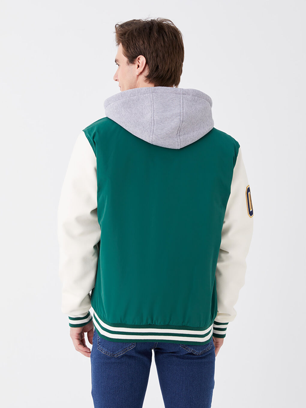 XSIDE Standard Fit College-Kragen Herren-Bomberjacke -W30496Z8-VAN
